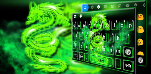 Green Neon Dragon Keyboard Theme PC screenshot Green Neon Dragon Keyboard Theme PC screenshot