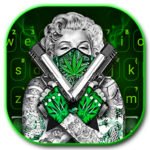 Gun Weed Cool Lady Keyboard icon
