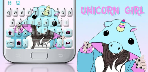 Hat Unicorn Girl Keyboard Theme PC screenshot