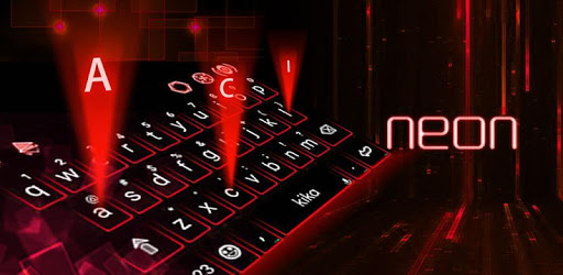 Hologram Neon Keyboard Theme PC screenshot