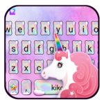 Holographic Cute Unicorn Keyboard Theme icon