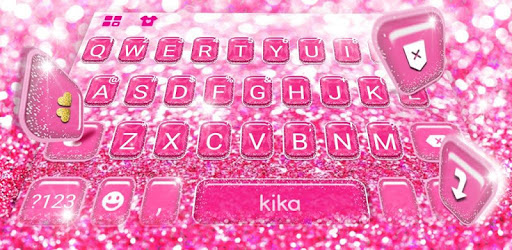 Pink Sparkle Diamond Keyboard Theme PC screenshot