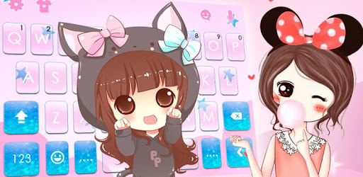 Kawaii Bow Girl Keyboard Theme PC screenshot Kawaii Bow Girl Keyboard Theme PC screenshot