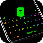 Led Neon Black Keyboard Theme for PC