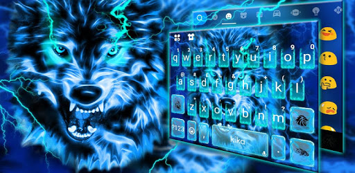 Lightning Wolf Keyboard Theme PC screenshot