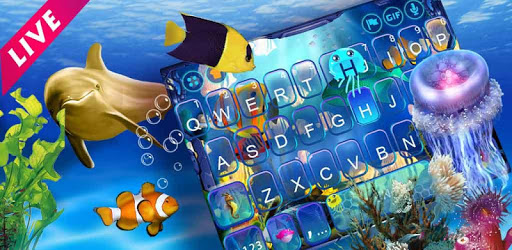 3D Live Fish Keyboard Theme PC screenshot