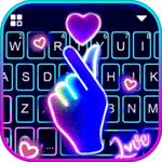 Love Heart Neon Wallpapers Keyboard Background icon