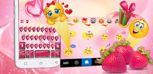 Love Red Stawberry Keyboard Theme PC screenshot Love Red Stawberry Keyboard Theme PC screenshot
