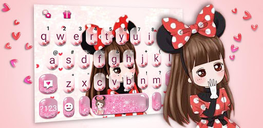 Lovely Bowknot Girl Keyboard Theme PC screenshot