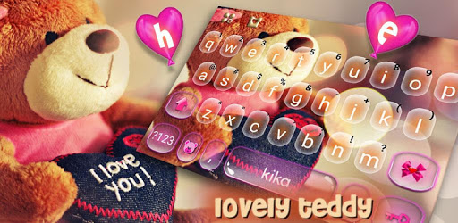 Lovely Brown Teddy Keyboard Theme PC screenshot
