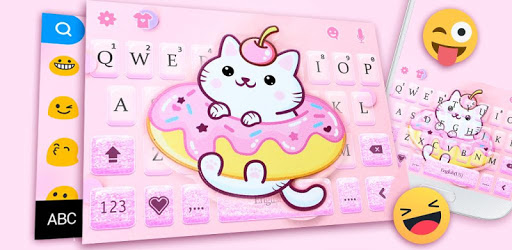 Lovely Cat Donuts Keyboard Theme PC screenshot