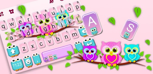 Lovely Owls Keyboard Theme PC screenshot