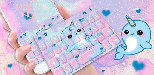 Lovely Unicorn Whales Keyboard Theme PC screenshot