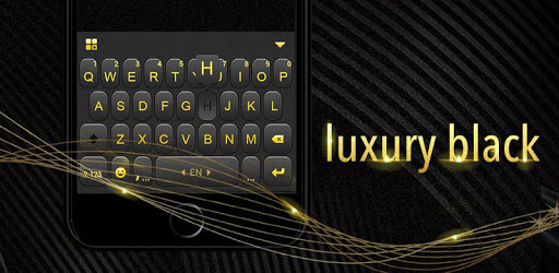 Luxury Golden Black Keyboard Theme PC screenshot