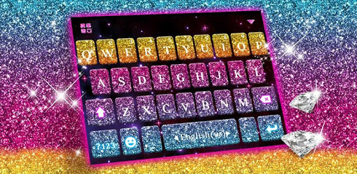 Multi Color Glitter Keyboard Theme PC screenshot