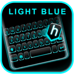 Neon Blue Black Keyboard Theme for PC