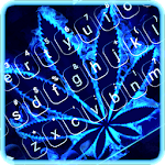 Neon Blue Weed Keyboard Theme icon