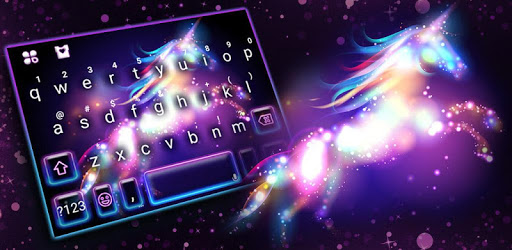 Neon Galaxy Unicorn Keyboard Theme PC screenshot Neon Galaxy Unicorn Keyboard Theme PC screenshot