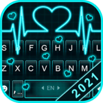 Neon Heart Love Keyboard Theme icon