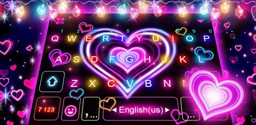 Neon Lights Heart Keyboard Theme PC screenshot Neon Lights Heart Keyboard Theme PC screenshot