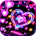Neon Lights Heart Keyboard Theme icon