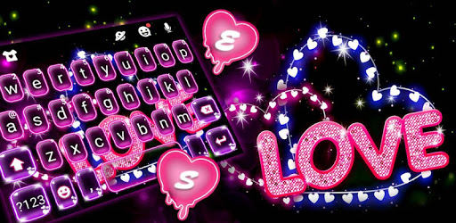 Neon Love Keyboard Theme PC screenshot