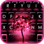 Neon Pink Galaxy Keyboard Theme for PC
