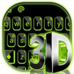 Neon 3d Green Black Tech Keyboard Theme icon
