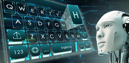 Neon 3d Tech Hologram Keyboard Theme PC screenshot