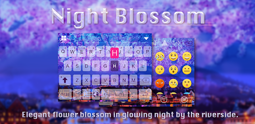 Night Blossom Keyboard Theme PC screenshot Night Blossom Keyboard Theme PC screenshot