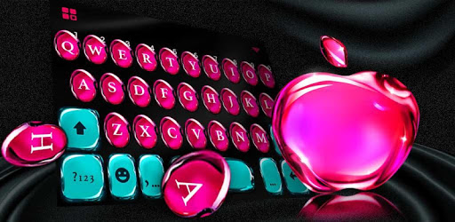 OS11 Glass Pink Apple Keyboard theme PC screenshot