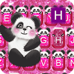 Hot Pink Panda keyboard Theme icon