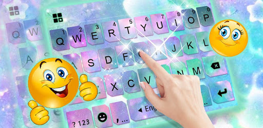 Pastel Galaxy Colors Keyboard Theme PC screenshot