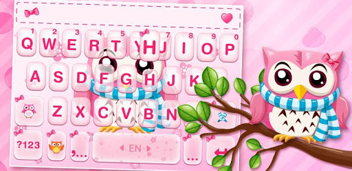 Pink Cute Owl Keyboard Theme PC screenshot Pink Cute Owl Keyboard Theme PC screenshot