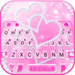 Pink Diamond Hearts Keyboard Theme for PC