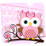Pink Owl Keyboard Theme icon