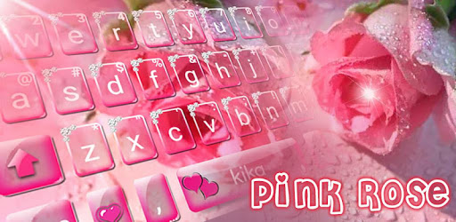 Pink Rose Heart Keyboard Theme PC screenshot
