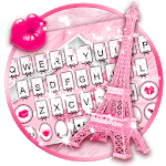 Pinky Bow Paris Eiffel Keyboard Theme for PC