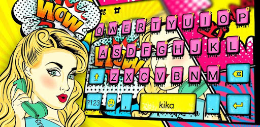Pop Style Lady Keyboard Theme PC screenshot