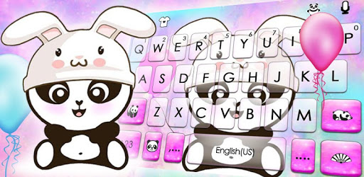 Rabbit Cute Panda Keyboard Theme PC screenshot