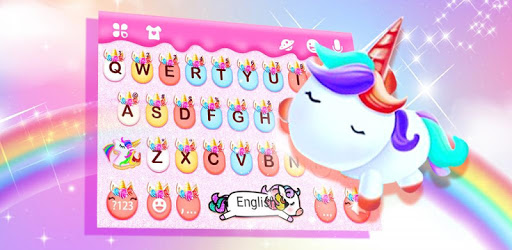 Rainbow Unicorn Smile Keyboard Theme PC screenshot