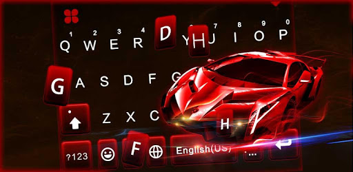 Red Racing Sports Car Keyboard Theme PC screenshot Red Racing Sports Car Keyboard Theme PC screenshot