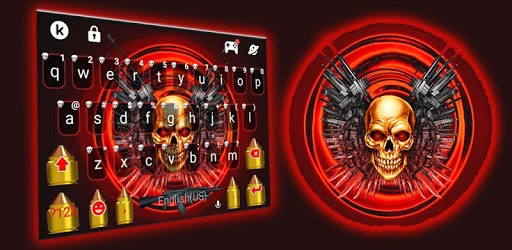 Red Skull Guns Keyboard Theme PC screenshot Red Skull Guns Keyboard Theme PC screenshot