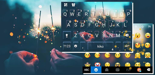 Romantic Firework Keyboard Theme PC screenshot