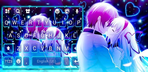 Romantic Neon Kiss Keyboard Theme PC screenshot