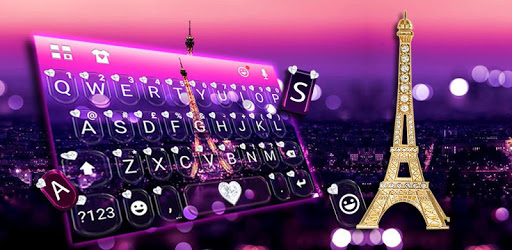 Romantic Paris Night Keyboard Theme PC screenshot Romantic Paris Night Keyboard Theme PC screenshot