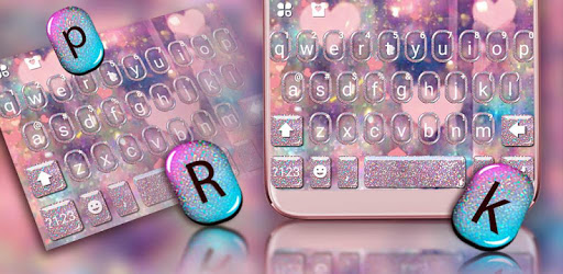 Rose Gold Heart Keyboard Theme PC screenshot