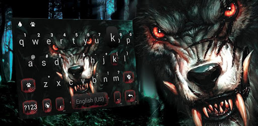 Fierce Scary Wolf Keyboard Theme PC screenshot