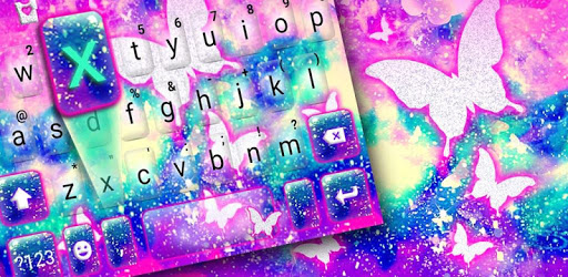 Shining Butterfly Galaxy Keyboard Theme PC screenshot Shining Butterfly Galaxy Keyboard Theme PC screenshot