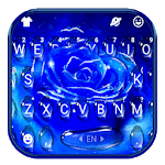 Silver Blue Rose Keyboard Theme icon